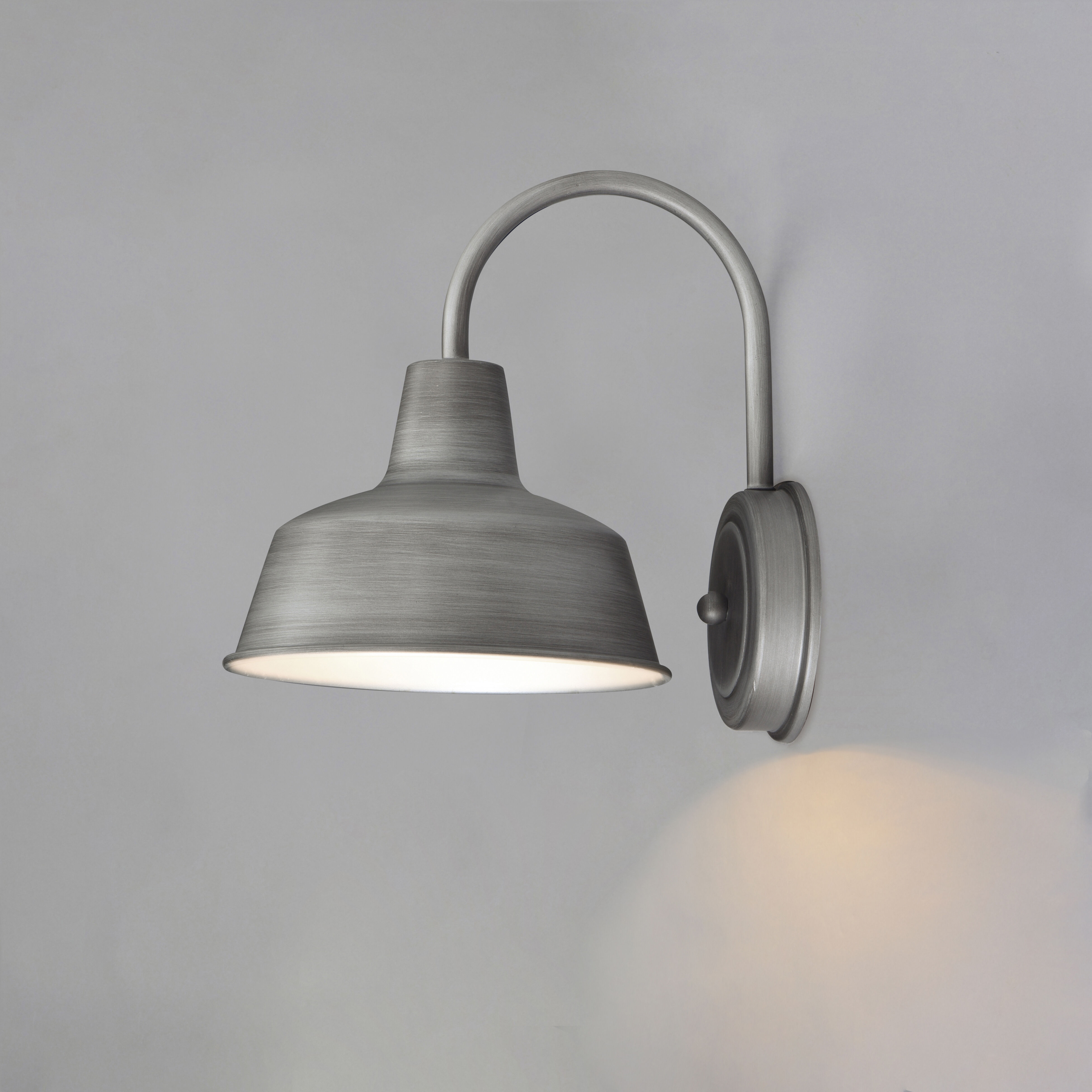 Pier M 1 Light 11 inch Weathered Zinc Outdoor Wall Mount