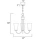 Logan 3 Light 17 inch Satin Nickel Single-Tier Chandelier Ceiling Light