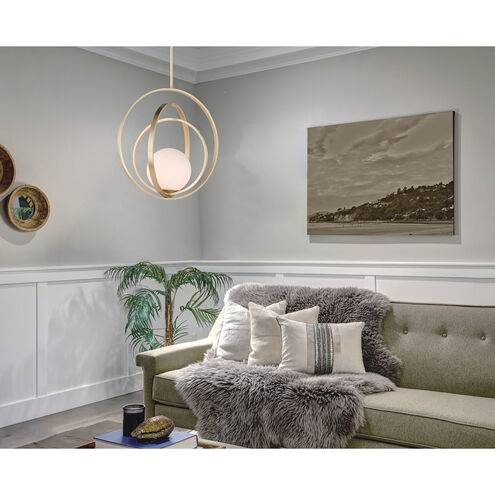 Coronet 1 Light 18 inch Satin Brass Single Pendant Ceiling Light