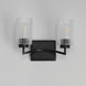 Rigata 2 Light 13.75 inch Black Bath Vanity Wall Light