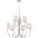 Shelter 9 Light 30 inch Satin Nickel Chandelier Ceiling Light