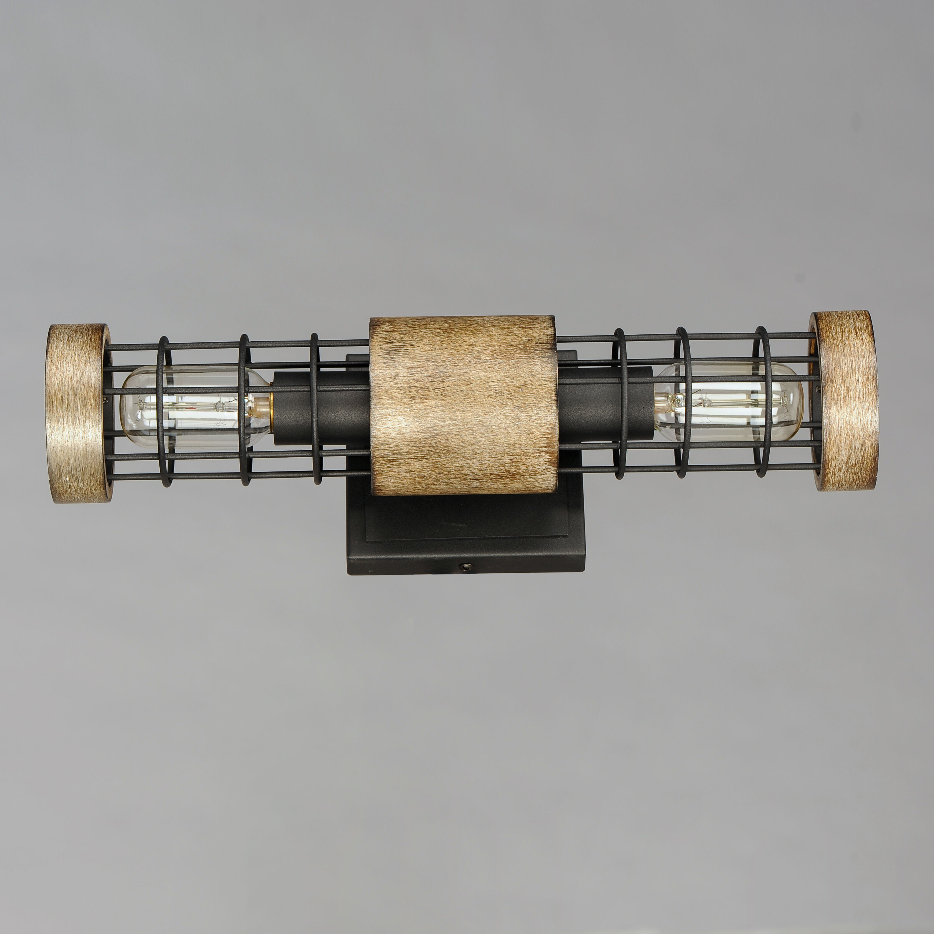 Homestead 2 Light Driftwood/Black Wall Sconce Wall Light