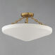 Artemis 3 Light 19.75 inch Natural Aged Brass Semi-Flush Mount Ceiling Light