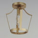 Arden 1 Light 9.5 inch Natural Aged Brass Semi-Flush Mount Ceiling Light