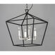 Abode 4 Light 17.75 inch Textured Black and Polished Nickel Single-Tier Chandelier Ceiling Light in Textured Black/Polished Nickel