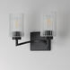 Rigata 2 Light 13.75 inch Black Bath Vanity Wall Light