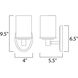 Cylinder 1 Light 4 inch Satin Nickel Bath Vanity Wall Light