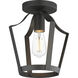 Arden 1 Light 9.5 inch Black Semi-Flush Mount Ceiling Light