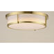 Rogue LED 17 inch Satin Brass Flush Mount Ceiling Light
