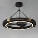Jewel 22 inch Black and Gold Fandelight