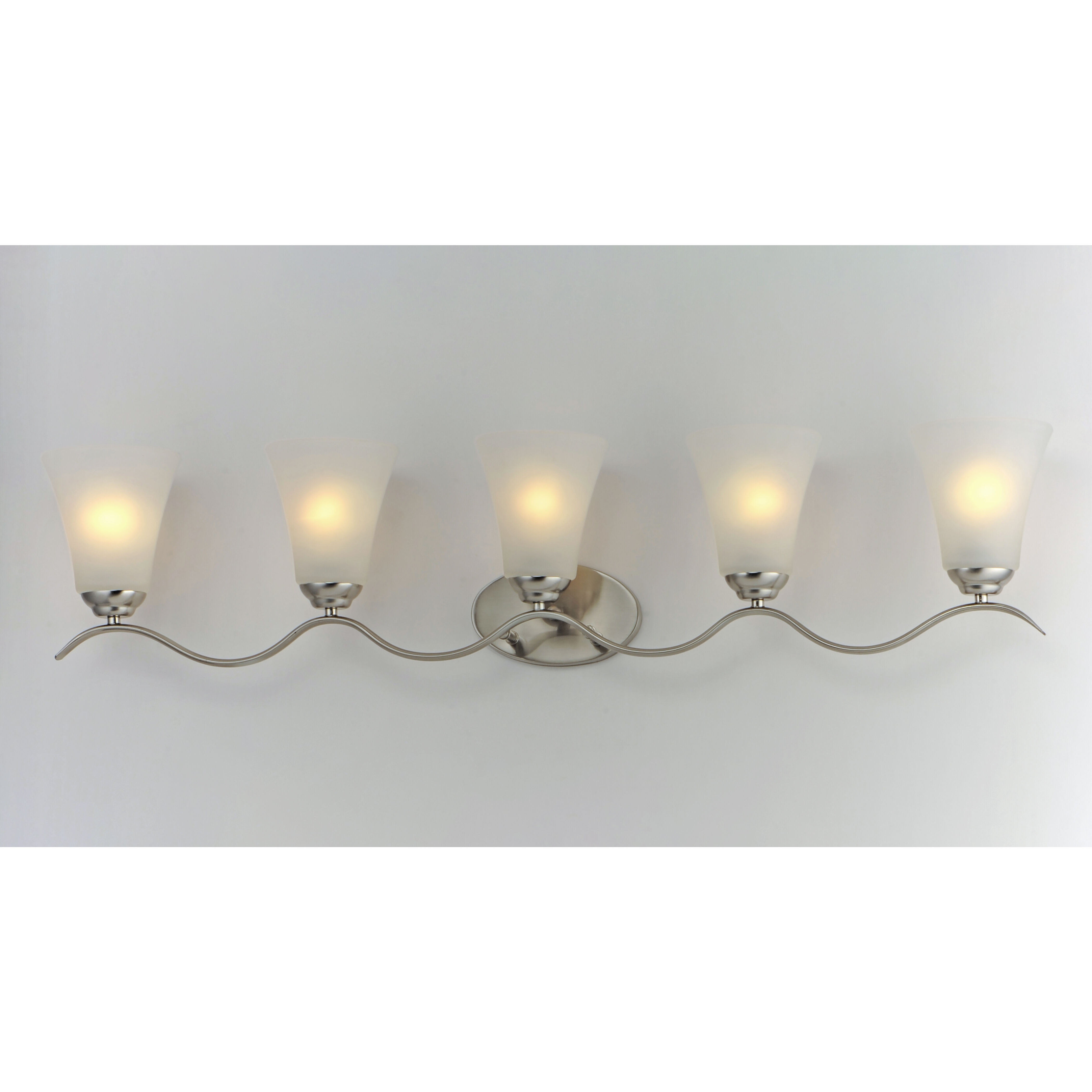 Vital 5 Light 41 inch Satin Nickel Bath Vanity Wall Light