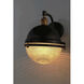 Portside 1 Light 11 inch Oil Rubbed Bronze/Antique Brass Outdoor Wall Mount