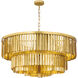 Regalia 7 Light 36 inch Gold Leaf Chandelier Ceiling Light