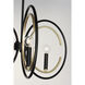 Clip 3 Light 28 inch Black and Gold Chandelier Ceiling Light