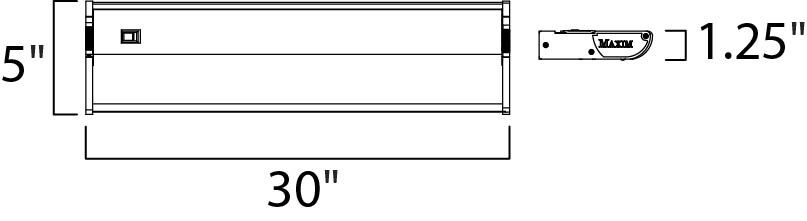 CounterMax MX-X12 120 Xenon 30 inch White Under Cabinet