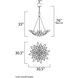 Lotus 8 Light 30.5 inch Burnished Bronze Single Pendant Ceiling Light