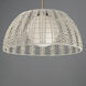 Macrame 1 Light 29.5 inch Gold Single Pendant Ceiling Light