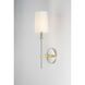 Uptown 1 Light 5 inch Satin Brass and Polished Nickel Wall Sconce Wall Light