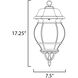 Crown Hill 3 Light 7.5 inch Black Outdoor Hanging Lantern