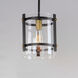 Capitol 1 Light 9.5 inch Black and Antique Brass Single Pendant Ceiling Light