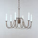 Plumette 6 Light 28 inch Chestnut Bronze Chandelier Ceiling Light