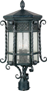Scottsdale 3 Light 23 inch Country Forge Outdoor Pole/Post Lantern