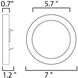 Chip LED 7 inch White Flush Mount Ceiling Light