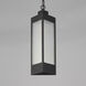 Triform 1 Light 7.5 inch Black and Antique Brass Outdoor Pendant
