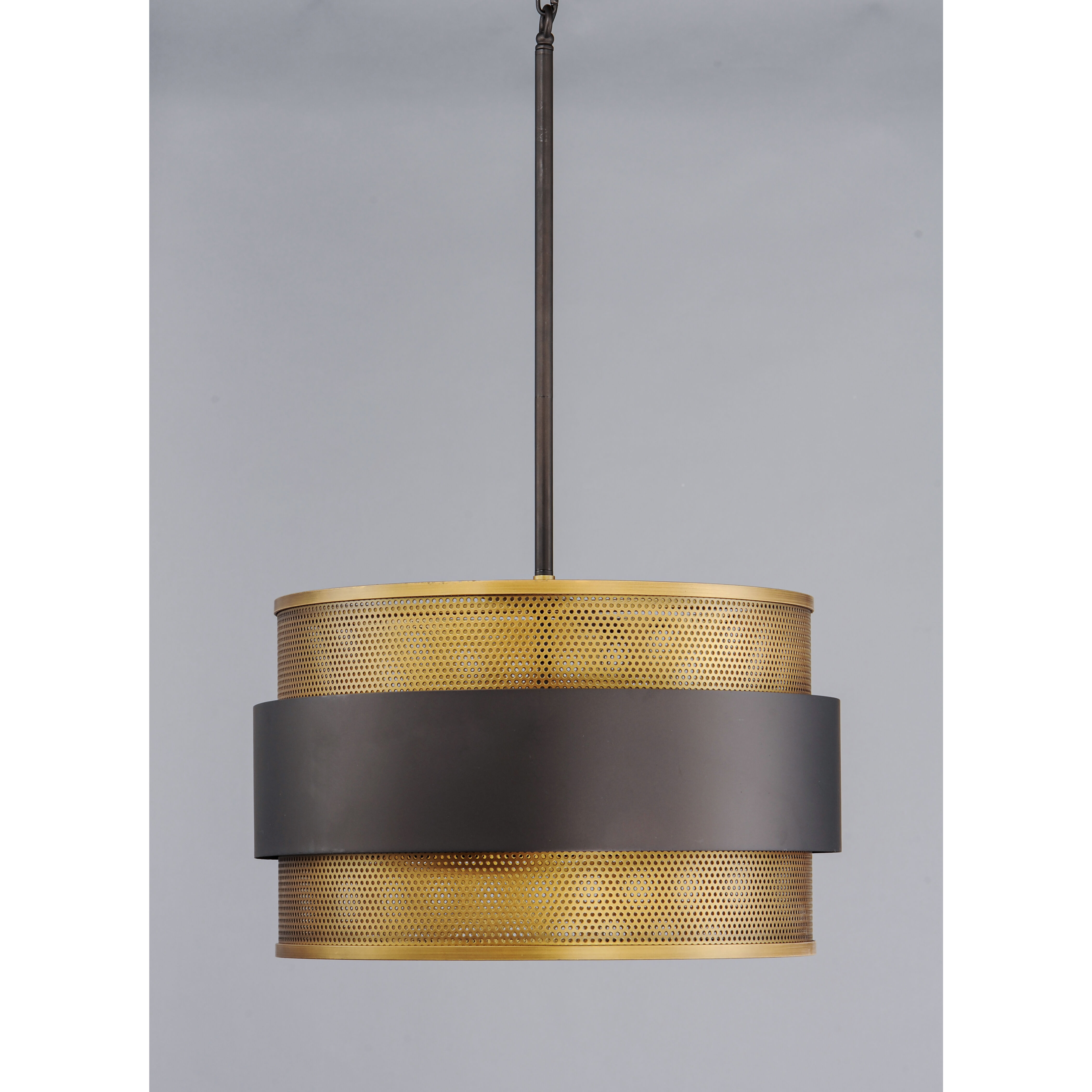 Maxim 31204OIAB Caspian 3 Light 20 inch Oil Rubbed Bronze Antique Brass Multi Light Pendant Ceiling Light