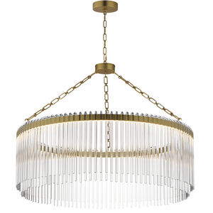 Jolie LED 34 inch Natural Aged Brass Chandelier Ceiling Light