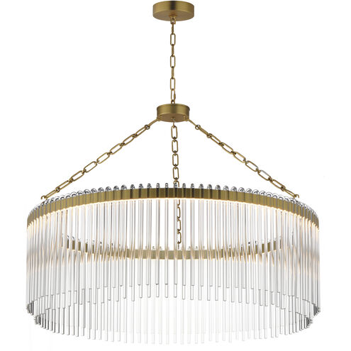 Jolie LED 34 inch Natural Aged Brass Chandelier Ceiling Light