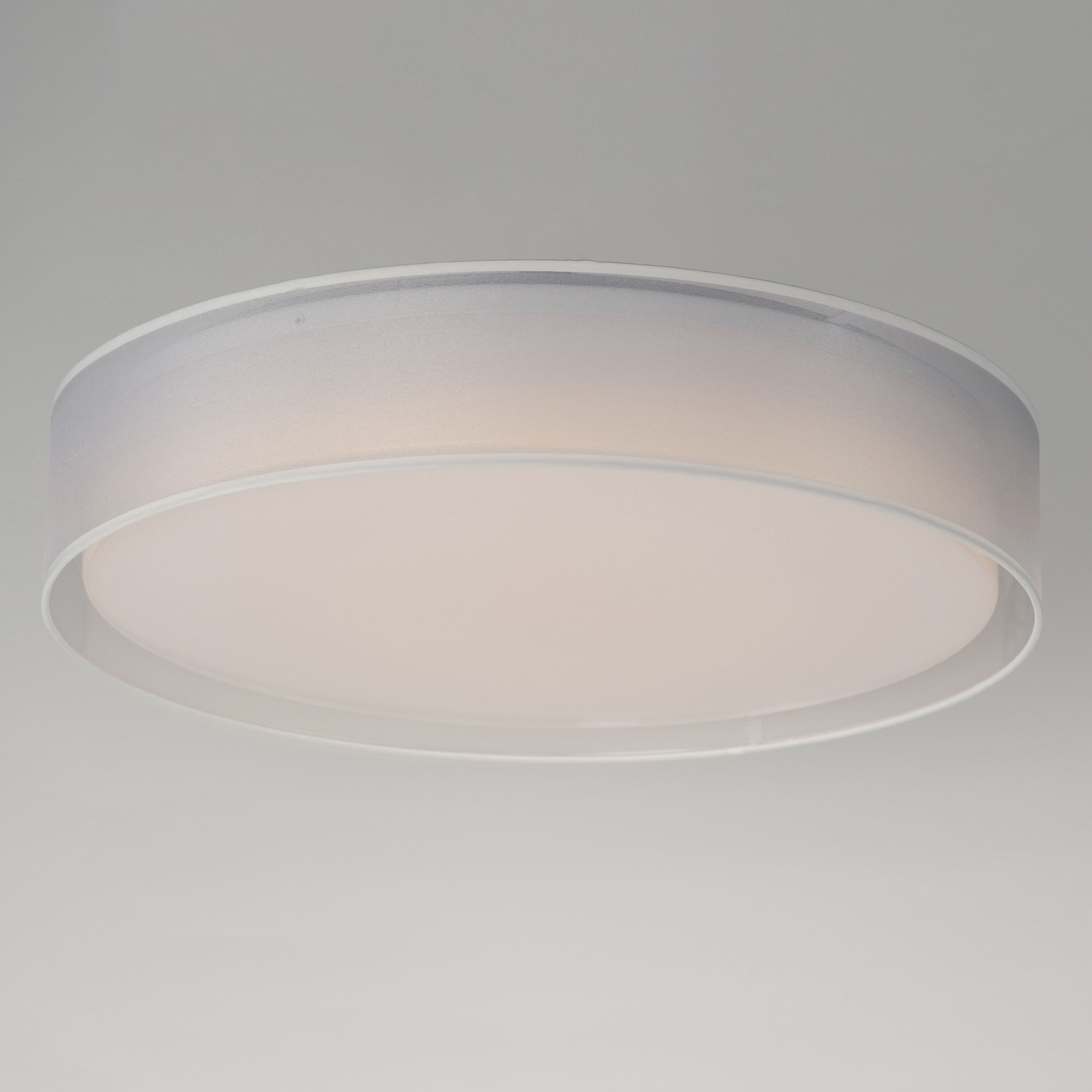 Prime LED 25 inch Flush Mount Ceiling Light in White Organza