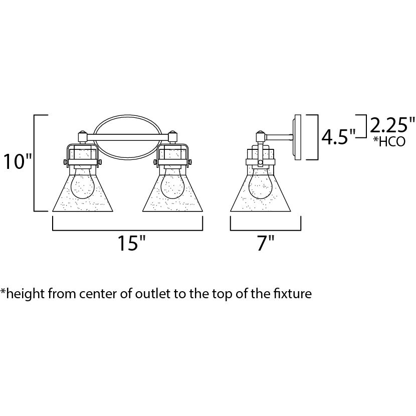 Seafarer LED 15 inch Oil Rubbed Bronze Bath Vanity Light Wall Light