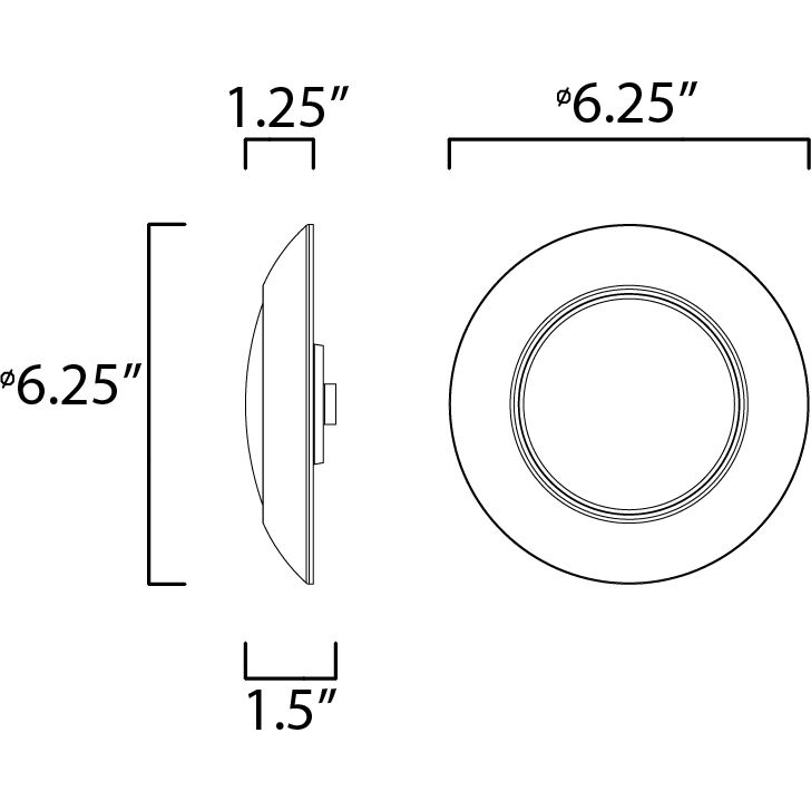 Diverse LED 6 inch White Flush Mount Ceiling Light