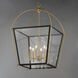 McCadden 6 Light 24 inch Black and Natural Aged Brass Entry Foyer Pendant Ceiling Light