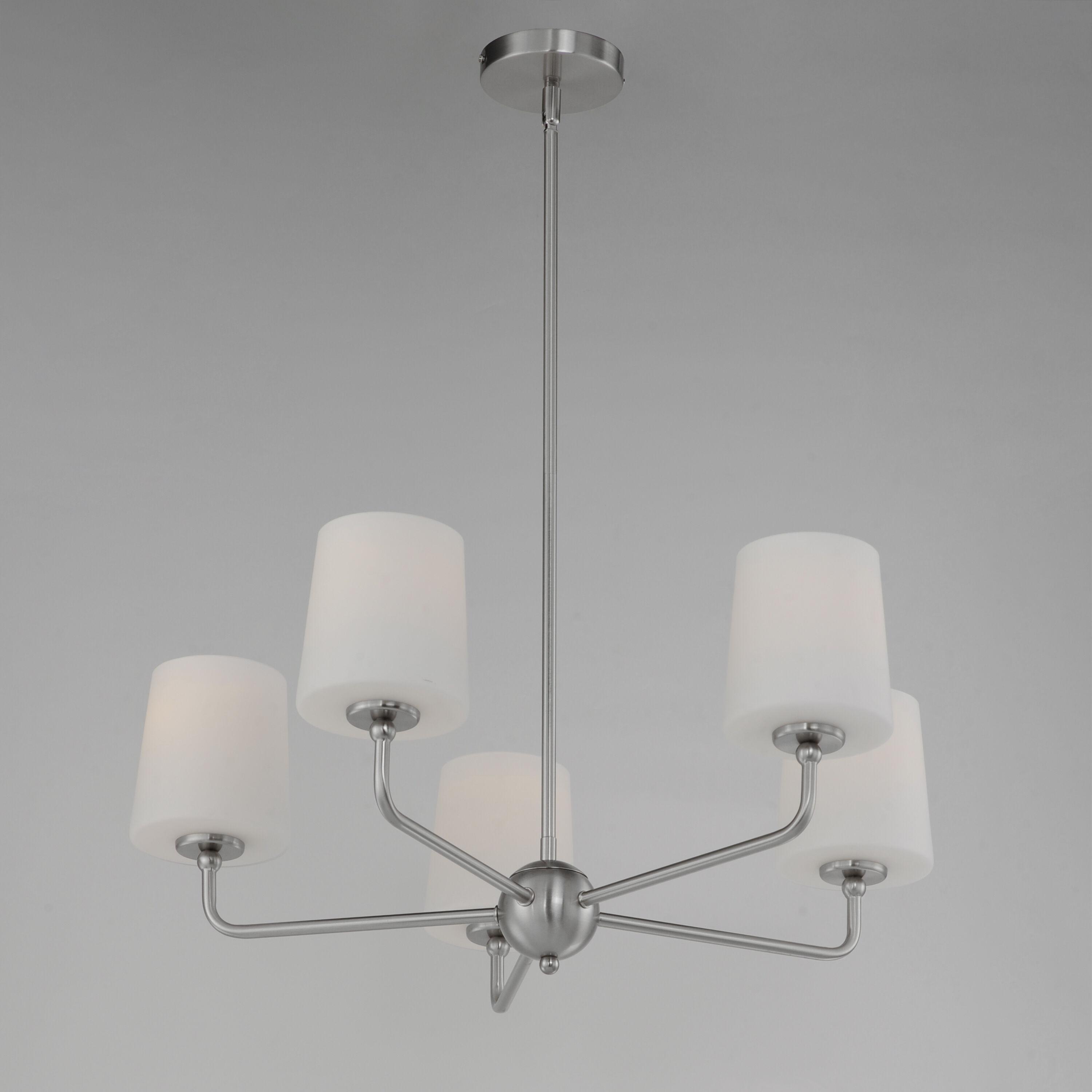 Bristol 5 Light 26.5 inch Satin Nickel Single-Tier Chandelier Ceiling Light