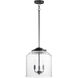 Acadia 3 Light 13.75 inch Black Multi-Light Pendant Ceiling Light