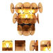 Loren 3 Light 15 inch Gunmetal Wall Sconce Wall Light in Amber