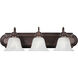 Essentials - 801x 3 Light 24 inch Oil Rubbed Bronze Bath Vanity Wall Light in Marble