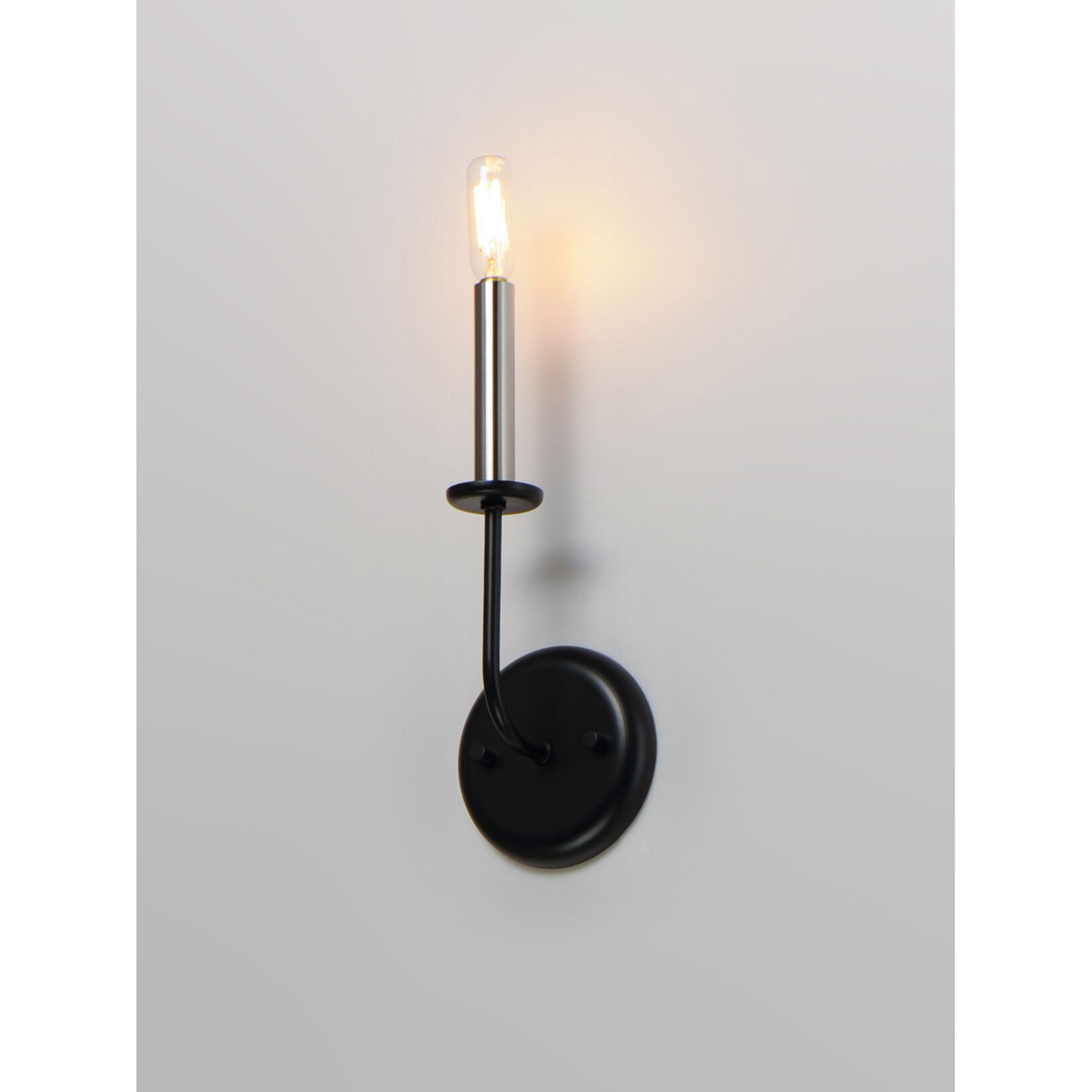 Wesley 1 Light 4.75 inch Black/Satin Nickel ADA Wall Sconce Wall Light in Black and Satin Nickel