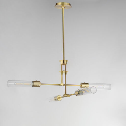 Equilibrium LED 36 inch Natural Aged Brass Semi-Flush Mount Ceiling Light