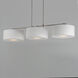 Bongo 3 Light 60 inch Satin Nickel Linear Pendant Ceiling Light