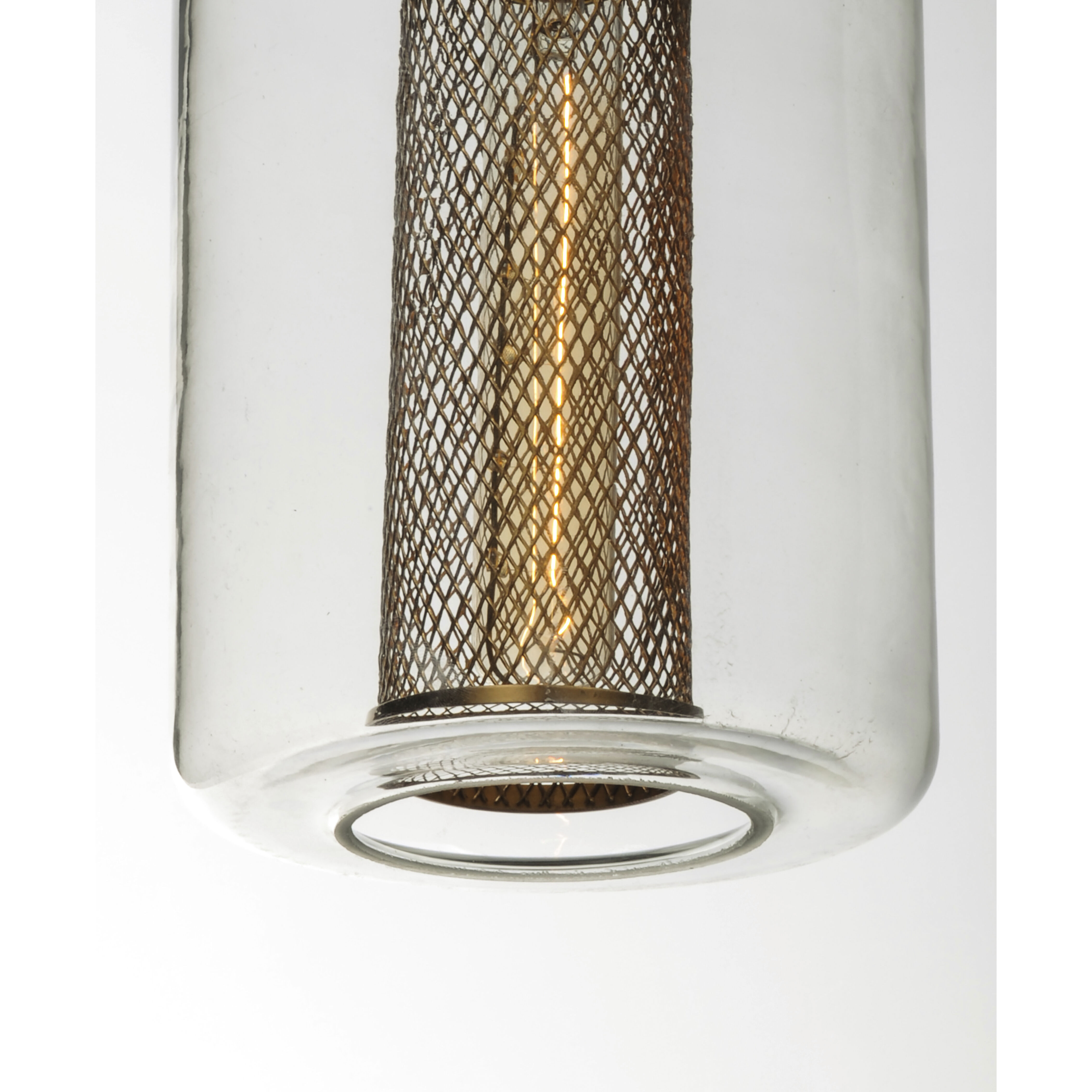 Firefly 1 Light 6 inch Black/Satin Brass Single Pendant Ceiling Light