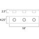 Essentials - 445x 3 Light 18 inch Polished Chrome Bath Vanity Wall Light
