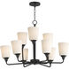 Hudson 9 Light 30 inch Black Multi-Tier Chandelier Ceiling Light in Satin White