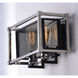 Refine 2 Light 14.25 inch Black and Polished Nickel Bath Vanity Wall Light