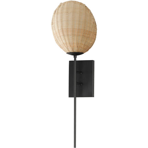 Maldives 1 Light 8 inch Black Wall Sconce Wall Light