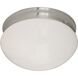 Essentials - 588x 2 Light 9 inch Satin Nickel Flush Mount Ceiling Light