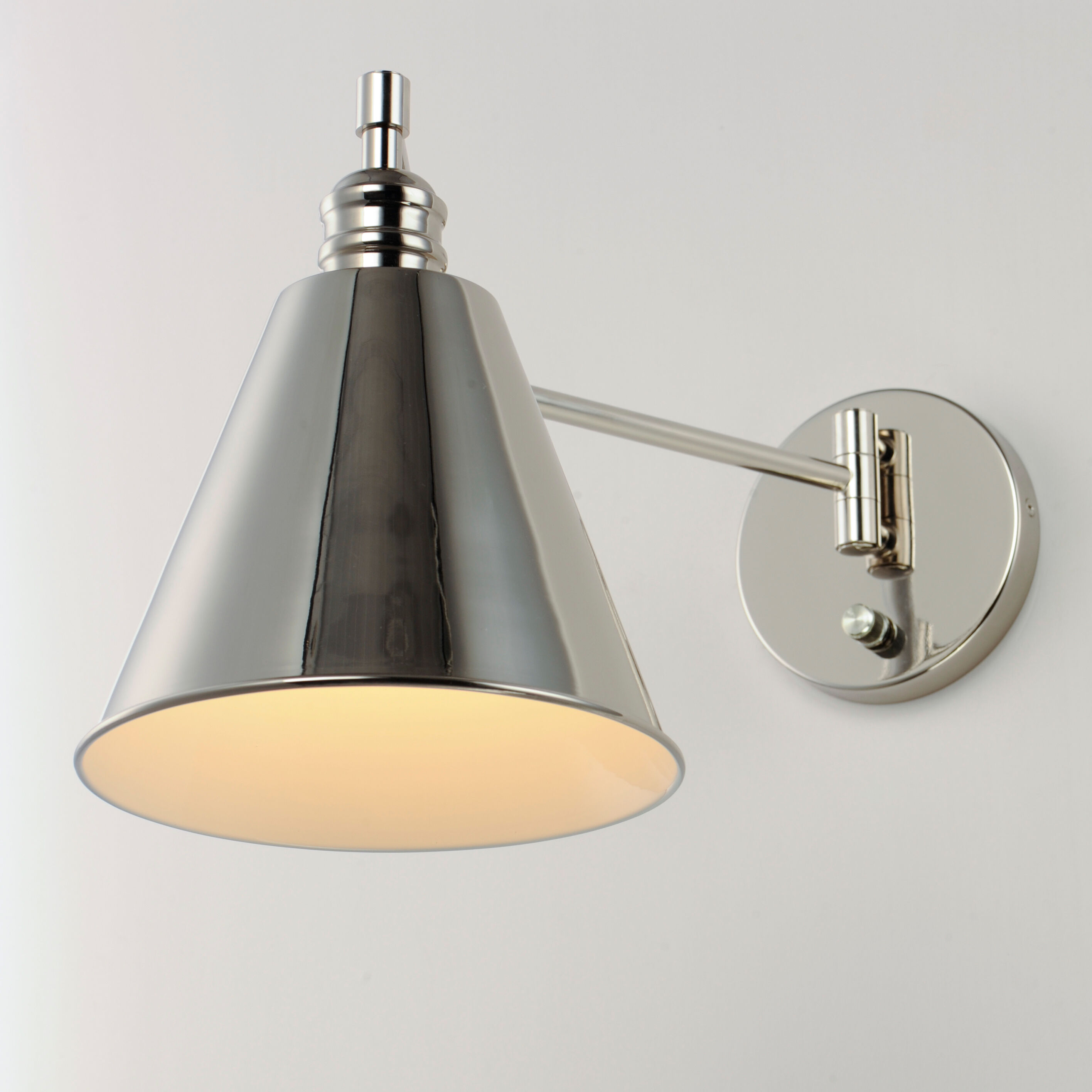 Library 1 Light 8 inch Polished Nickel Wall Sconce Wall Light