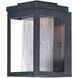 Salon LED 10 inch Black Outdoor Wall Mount in Clear Ribbed